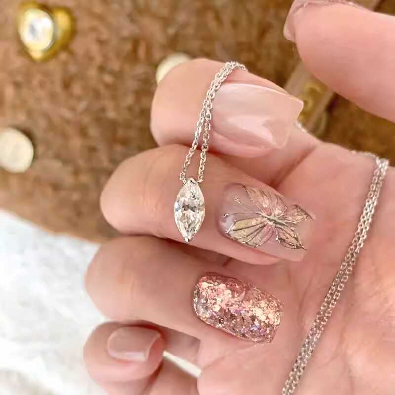 韩版精致马眼钻锆石项链女极简冷淡风时尚轻奢百搭高级感锁骨链潮