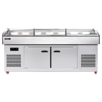 星星(XINGX)BSCD-3000P-3T冰柜3米三阶梯冰鲜台商用冷藏展示柜点菜柜冷藏保鲜冷冻大容量双温三阶