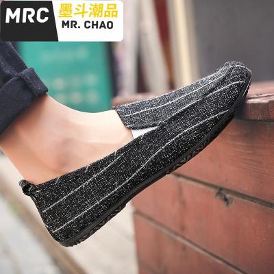 鞋男士一脚蹬男鞋子鞋休闲潮鞋韩版春秋墨斗潮品休闲鞋