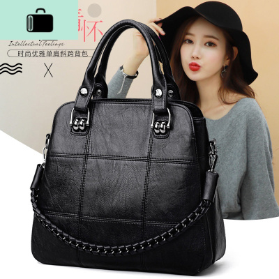 大包包女2019夏季新款软皮手提包时尚大气简约百搭单肩斜挎包女包NEW LAKE女斜挎包