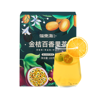 福东海金桔柠檬茶百香果茶茶包冷泡水果蜂蜜柠檬干茶果粒茶袋装