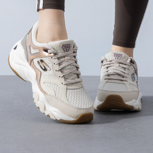 Skechers斯凯奇女鞋新款透气增高轻便潮流熊猫鞋时尚休闲鞋12958-NTGD ZP