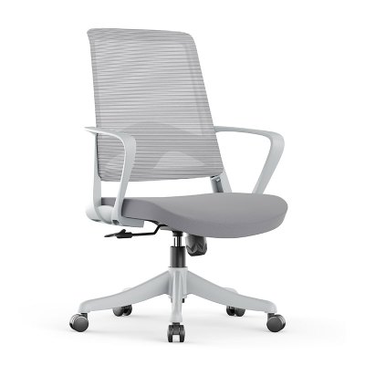 初嘉CJ-7148办公椅转椅电脑椅网布学习椅中背职员椅 灰框
