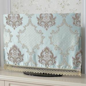 欧式布艺65寸电视机盖布电视罩防尘罩55英寸液晶电视机罩挂式蕾丝 黎曼菲 40-43英寸(宽100*高59)