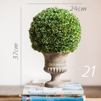 家柏饰(CORATED)暮雪仿真树球盆景桌面装饰摆件绿植球办公室餐桌咖啡馆 21