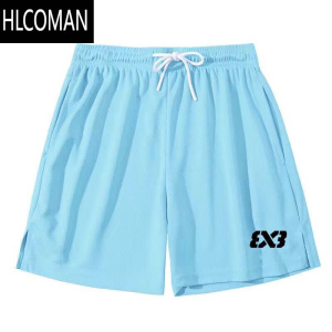 HLCOMAN3V3美式不过膝篮球短裤男速干透气运动训练三分四分网眼球裤系带