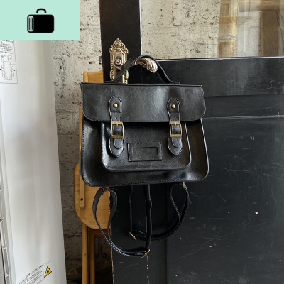 双肩包女2020新款英伦风时尚复古多功能背包百搭手提包学院风书包NEW LAKE