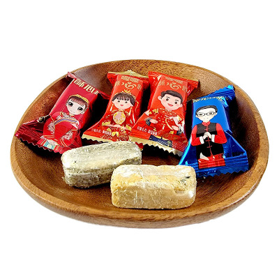 喔喔酥心糖花生味黑芝麻味混合散称500g/1000g结婚喜糖休闲零食品