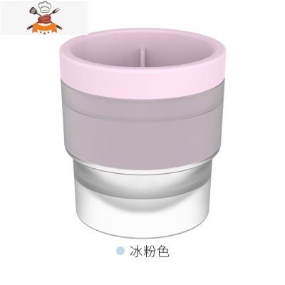 冰球模具冰格圆球制作器小型制冰器胶威士忌家用硅胶冻冰块模具 敬平 超大号圆球款-卡粉[单个冰球·直径6cm]