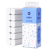 12卷漫花卫生纸无芯卷纸家用宿舍厕纸家庭卫生间实芯卷筒纸小卷