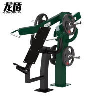 龙盾单人力量训练器 室外体能健身训练器材 推胸训练器 含20kg杠铃片