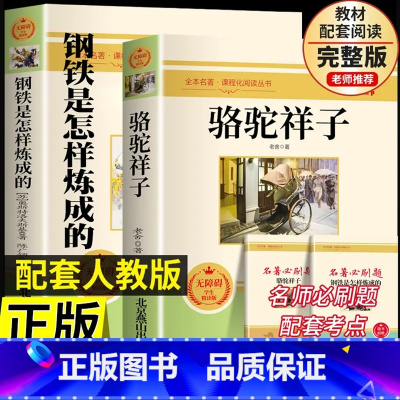 [全2册]骆驼祥子+钢铁是怎样炼成的(配考点) [正版]骆驼祥子和钢铁是怎样炼成的七年级必读海底两万里原著完整版七年级下