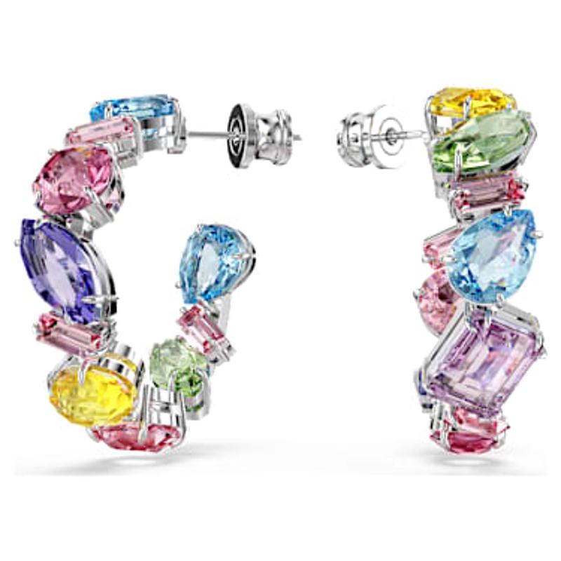 施华洛世奇(SWAROVSKI)多彩水晶不对称耳环个性玩趣多色渐变耳钉