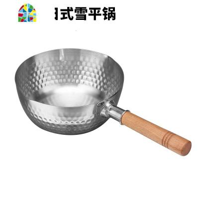 雪平锅汤锅煮面锅不锈钢奶锅拉面锅平底通用锅日式汤锅 FENGHOU 雪平锅20cm