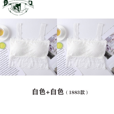 HLCOMAN美背抹胸裹胸打底衫大码胖MM内衣带胸垫防走光短款百搭吊带背心女抹胸