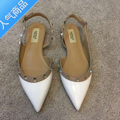 SUNTEK大码女鞋41—43胖脚宽肥42夏新款法式尖头单鞋包头平底凉鞋女外穿