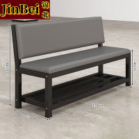 锦北长条凳软包沙发换鞋凳等候靠背休息区长条椅子130*45*80cm双层