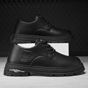 秋冬新款低帮男士复古马丁靴增高厚底英伦机车男士时尚百搭男鞋