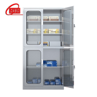 DXBG室文件柜不锈钢柜子储物柜资料柜档案柜带锁文件柜304上下玻文件柜