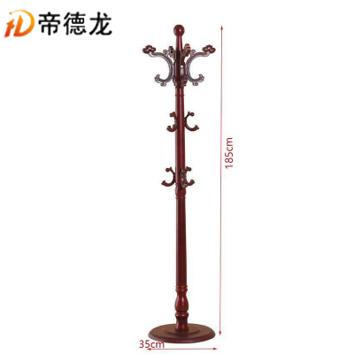 帝德龙实木衣帽架挂衣架M02 350*350*1850mm
