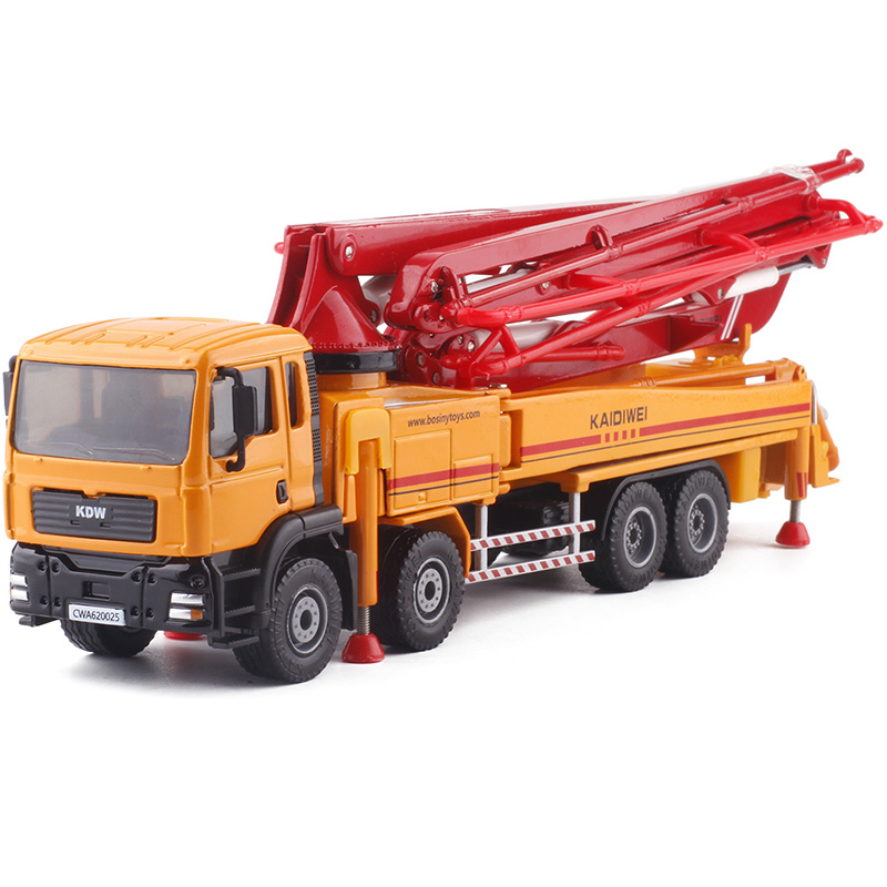 新款 凯迪威1:55 混凝土泵车重型卡车吊车 水泥运输车合金汽