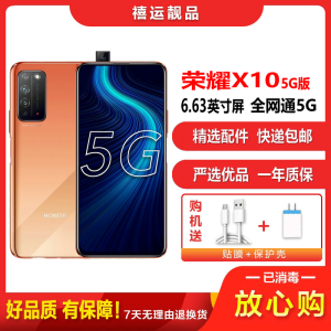 [二手9成新]荣耀X10 燃力燈 6GB+128GB 全网通安卓手机 6.63英寸屏麒麟820双卡拍照娱乐备用5G手机