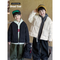 童酷男童冬季新款韩版纯色宝宝面包服加厚保暖低领儿童棉服潮