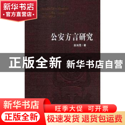 正版 公安方言研究 袁海霞著 华中师范大学出版社 9787562280583