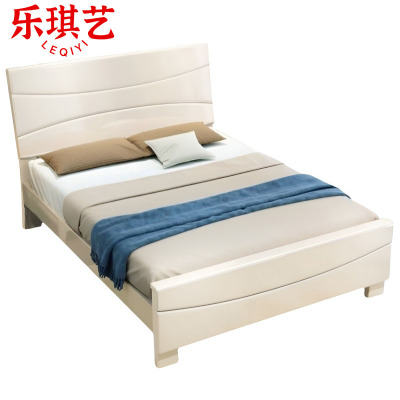 乐琪艺 实木单人床 象牙白 2000*1000*985mm 张