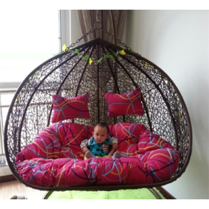 吊椅粗藤吊篮室内室外单人藤椅摇椅吊床双人秋千椅成人摇篮椅防藤