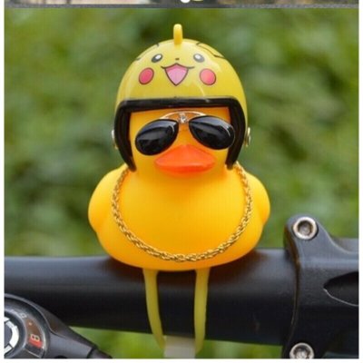 摩托车挂件装饰公仔玩偶固定电动用品小鸭后座尾箱个性机车吸盘皮卡丘社会鸭买两个减3元10厘米以下