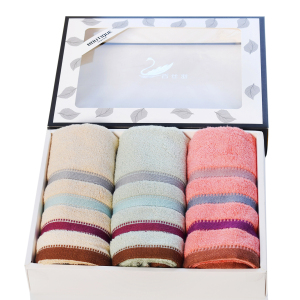 竹纤维毛巾礼盒三条装