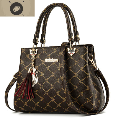 包包女2020新款潮时尚印花大气女士手提包气质百搭单肩斜挎包女包艾狄伊娃手提包