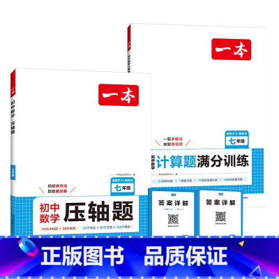 初中计算题+压轴题[7年级明星套装]人教版 [正版]初中数学压轴题2025版七八九年级中考初一二三通用挑战名校必刷题数学