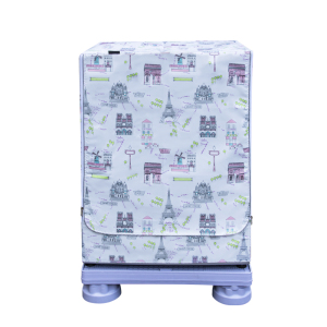 家家尤洗衣机罩双层加厚防水防晒洗衣机套6/8/10公斤全自动滚筒洗衣机防尘罩通用型牛津布材质jjy-gt02布罩浪漫巴黎