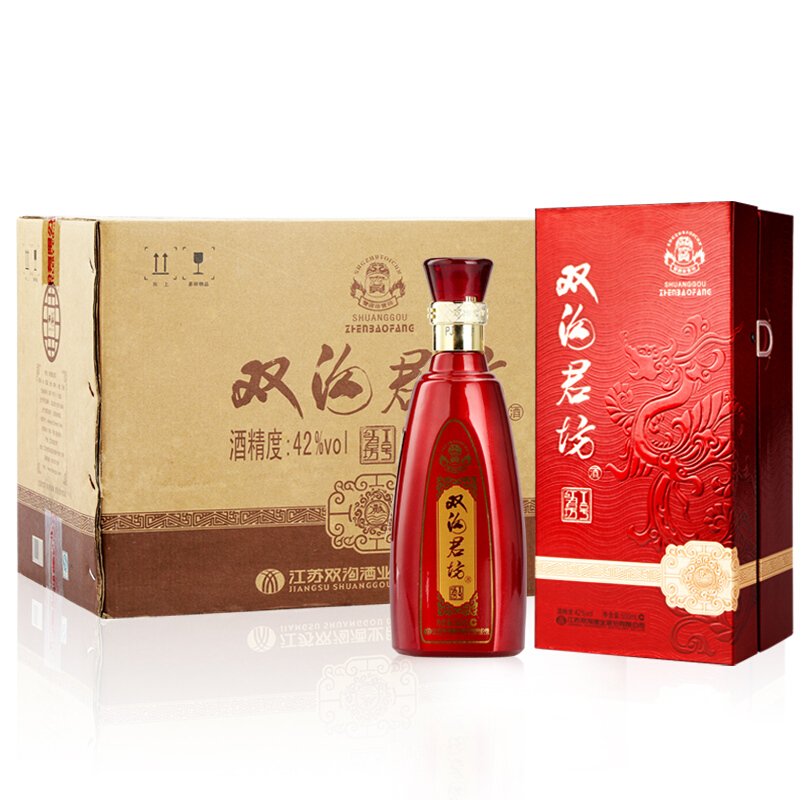 [酒厂直供]双沟 珍宝坊 红君坊i号 42度 500ml*6瓶 整箱装 浓香型白酒