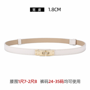 啄木鸟女士皮带细款2025新款配连衣裙子真皮高级感牛皮装饰裤腰带