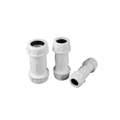 艾菲勒PVC快速接头 加厚快速抢修接头直通直接给水管件伸缩节头补漏水管配件