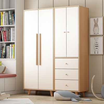 衣柜实木现代简约板式组装柜子出租房卧室简易小户型北欧衣橱