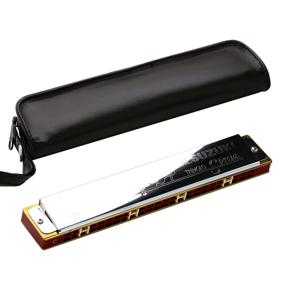 日本原装进口铃木SUZUKI哈明口琴24孔复音C调SU-24Huming成人准专业演奏级乐器