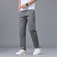 直筒款春夏纯色修身百搭韩版休闲裤潮流宽松长裤时尚男士商务男装