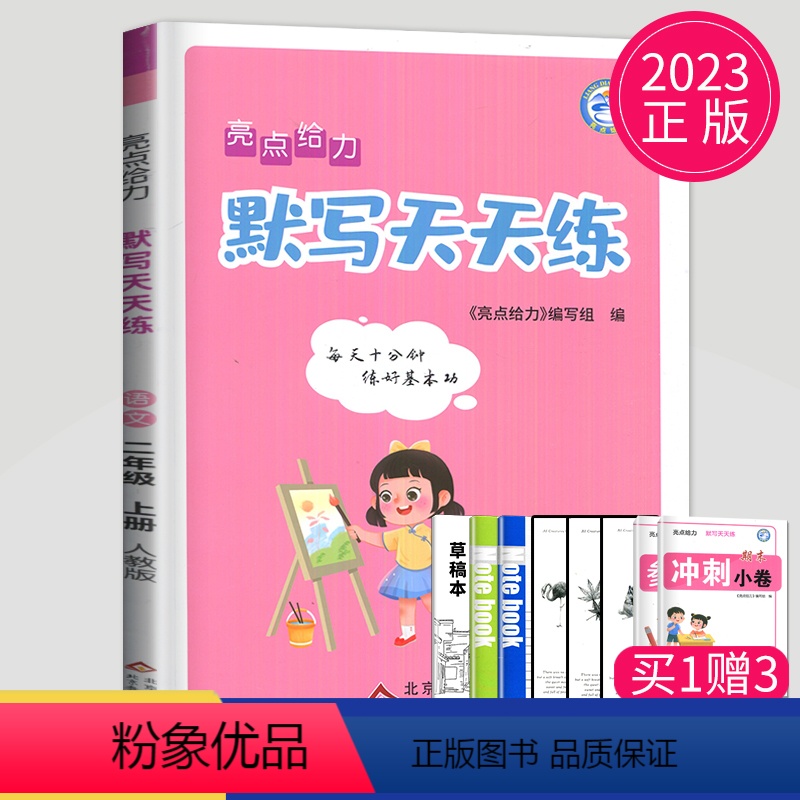 [正版]2023新版亮点给力默写天天练二年级上册语文二上人教版RJ江苏小学2年级上学期苏教小达人同步训练默写能手高手字