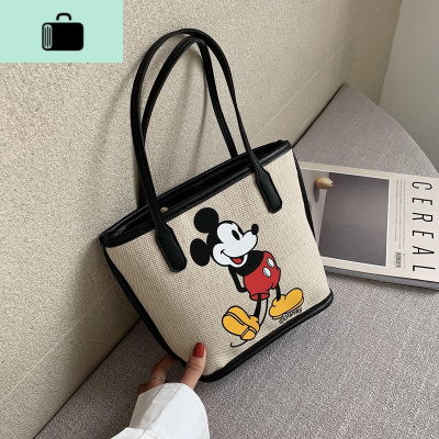 编包女2020新款潮卡通包包手提包洋气百搭单肩包夏天少女托特包NEW LAKE女士单肩包