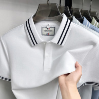 2026夏季新款纯棉T恤男翻领短袖透气高品质长绒棉230克男士Polo衫