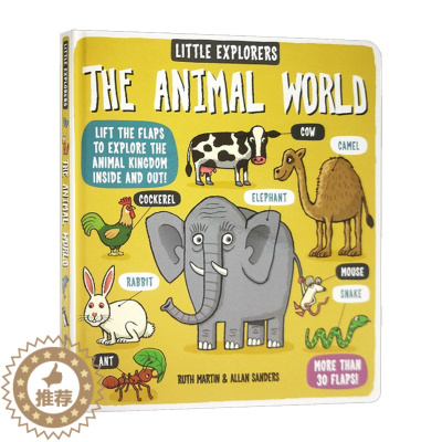 [醉染正版]小小探险家 动物世界 英文原版 Little Explorers The Animal World 纸板翻翻