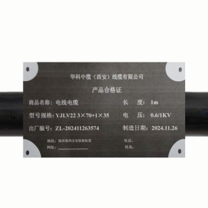 华科中缆电线电缆YJLV22-0.6/1KV3+1 米