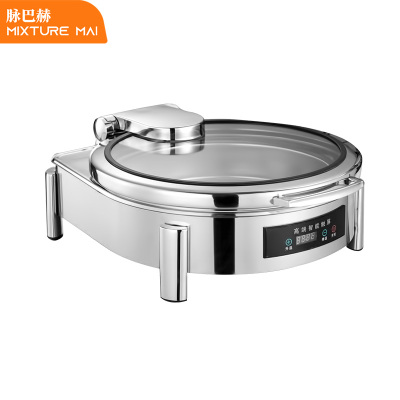 脉巴赫 豪华40款保温餐炉布菲炉 数显温控圆形液压餐炉MBH-KY-HH40-Y
