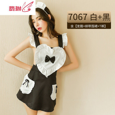 情趣内衣俏皮爱心女仆装惑露背性感短裙套装女费琳