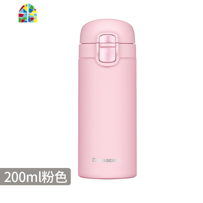 迷你保温杯女小学生200ml少女超轻便携小巧水杯可爱儿童杯子 FENGHOU 弹盖款-200ml亚光黑