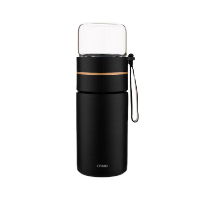 卫未来 玻璃保温杯 黑色420ML 个